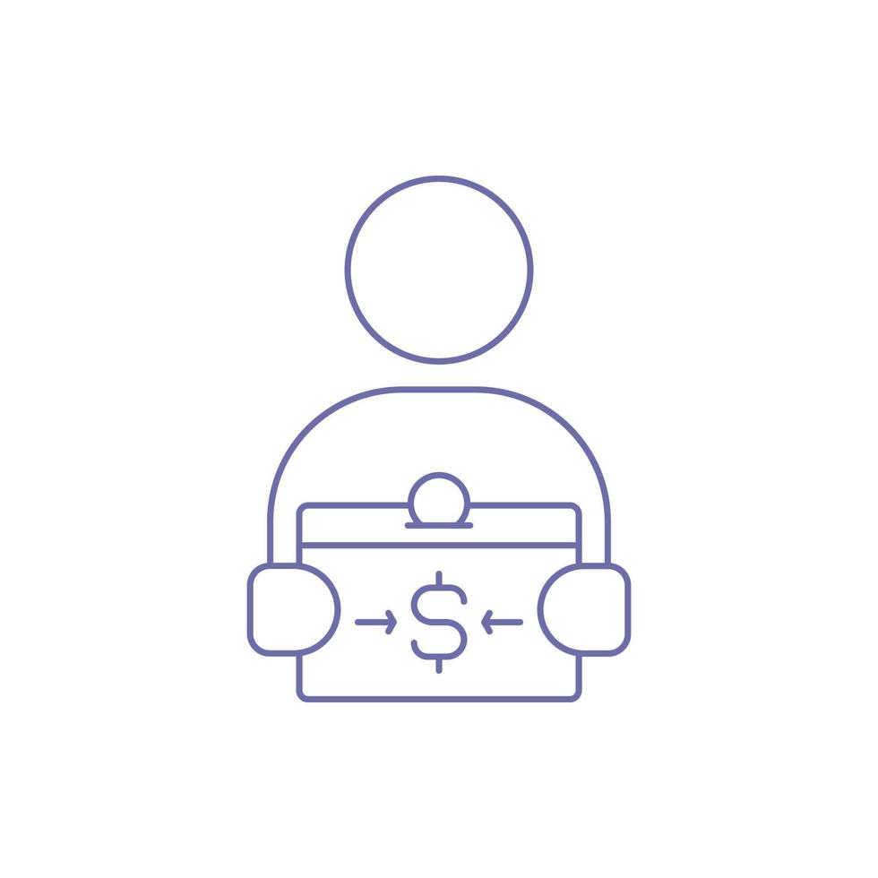 charity fund collecting icon vector