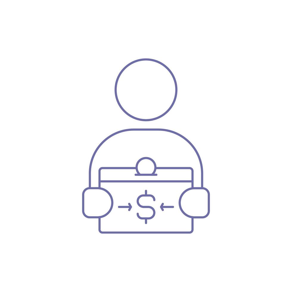 charity fund collecting icon vector