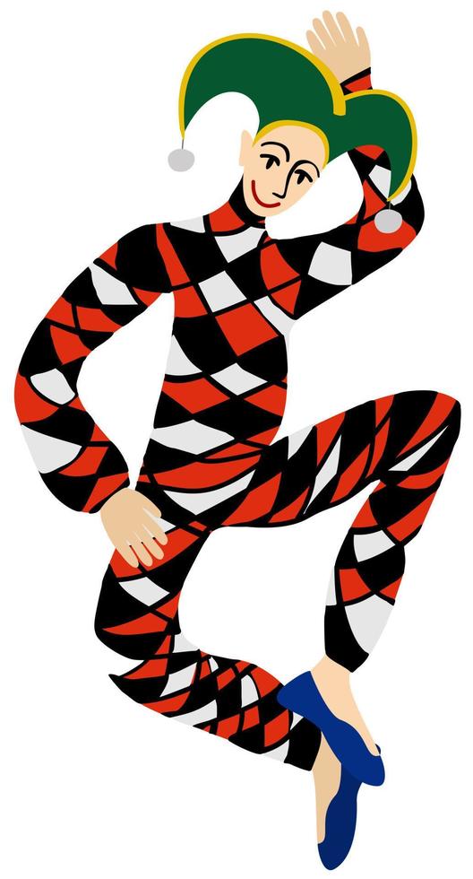 Vector isolated illustration of harlequin.