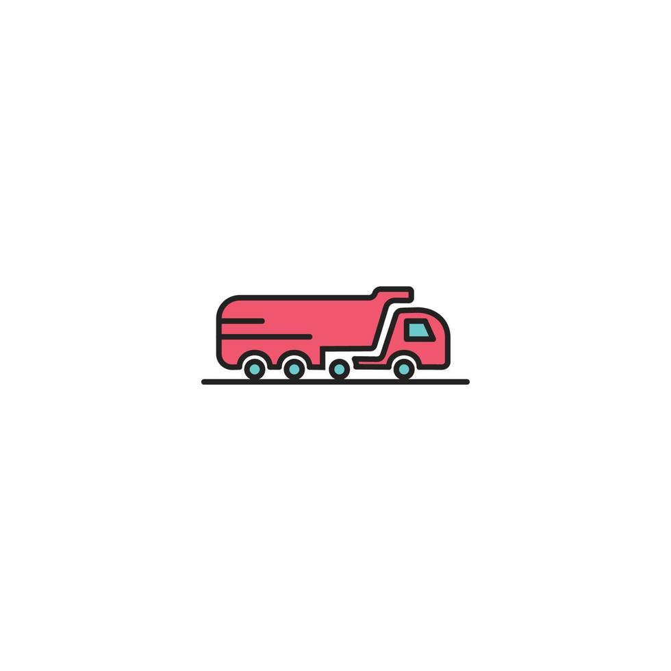 vector de icono de transporte de camiones de viaje