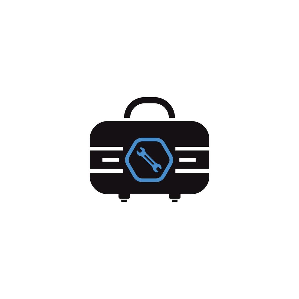wrench toolbox equipment icon vector
