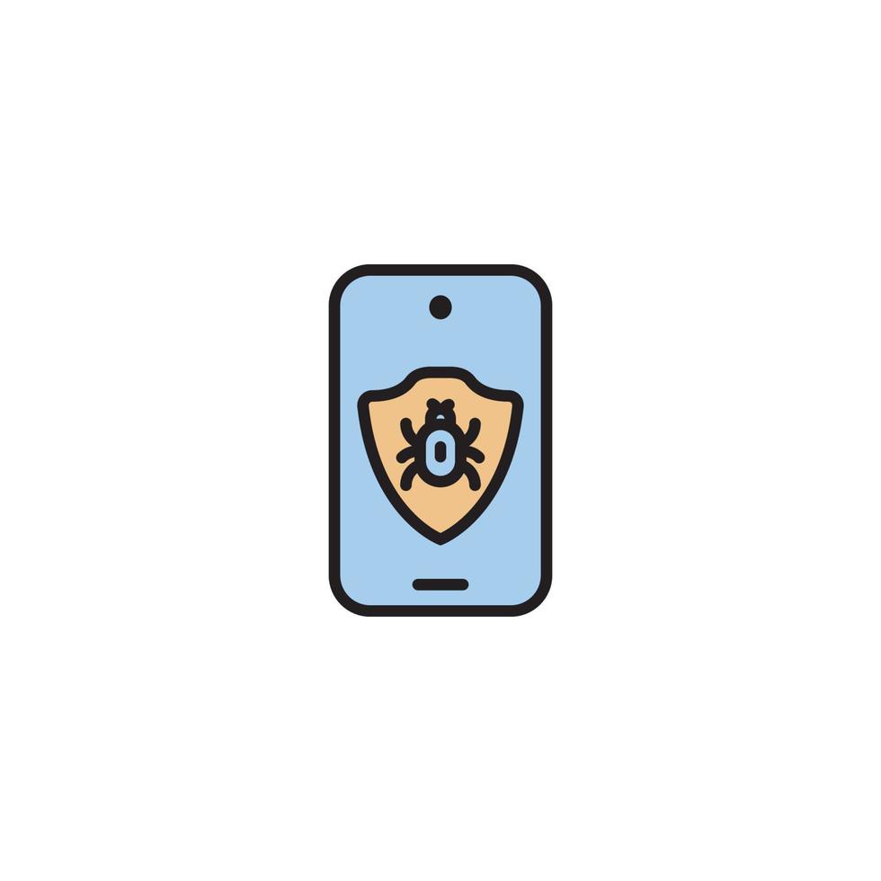 Smart mobile phone bug fixes icon vector