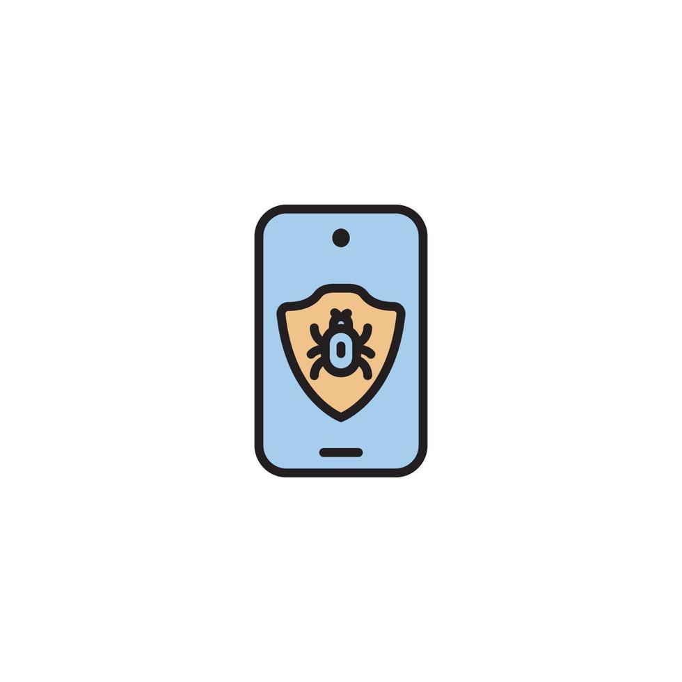 Smart mobile phone bug fixes icon vector