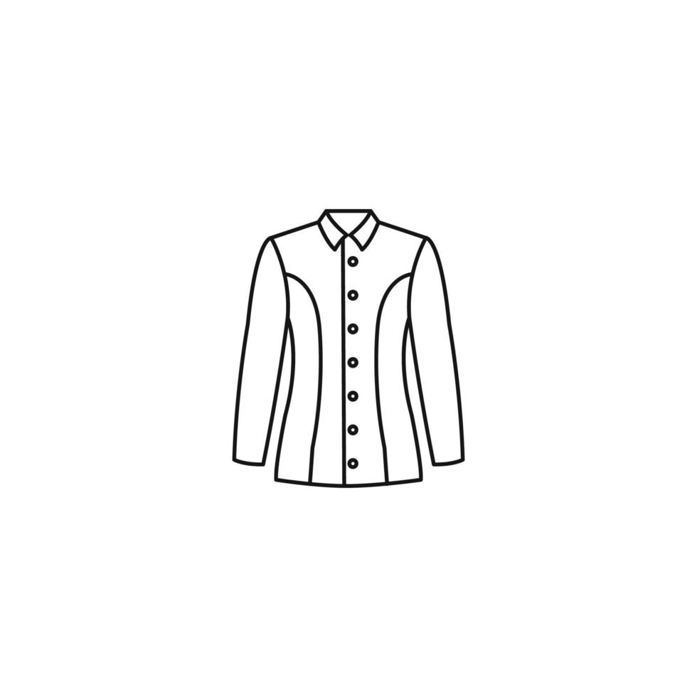 vector de icono de moda con estilo de chaqueta de mujer