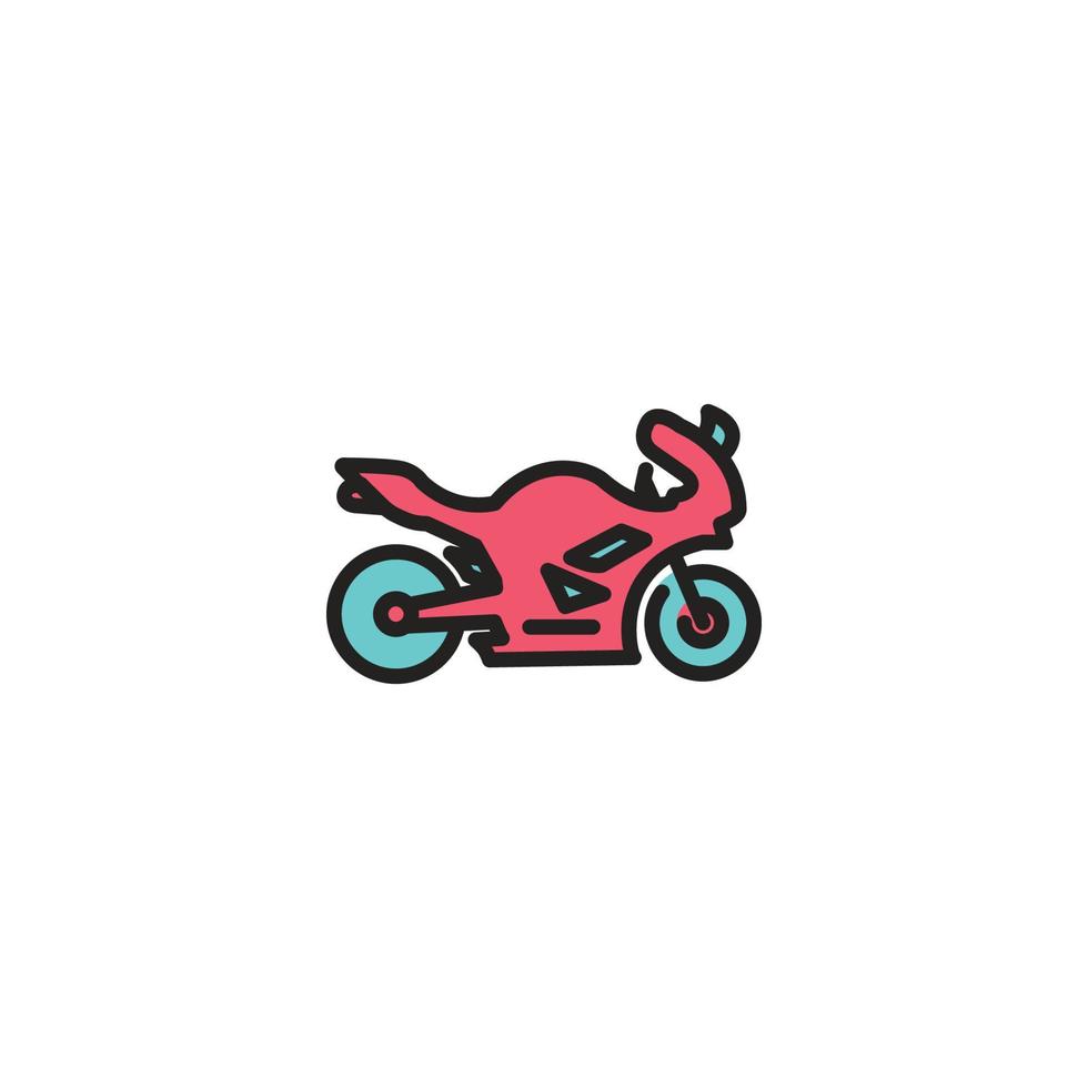 vector de icono de transporte de moto de viaje