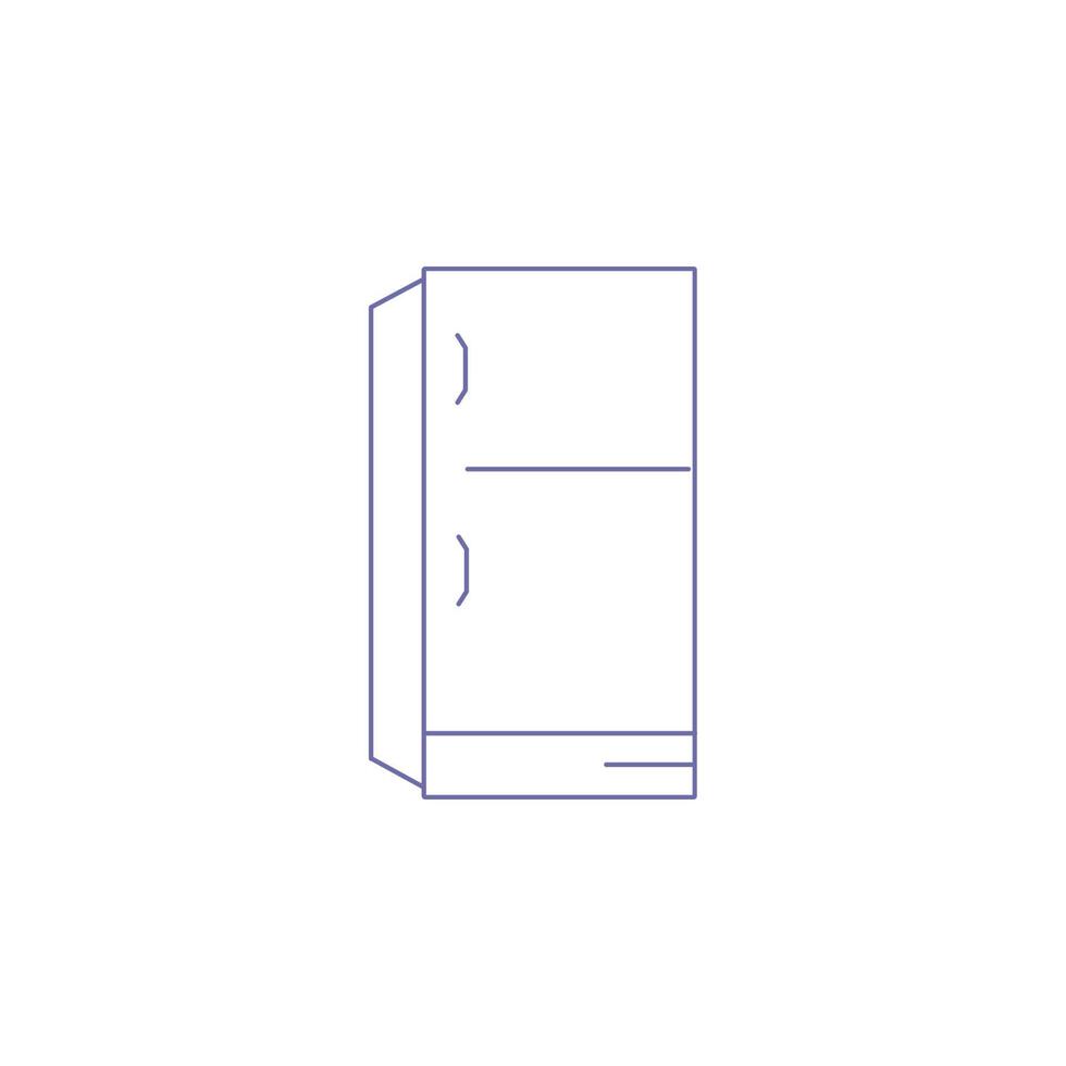 Modern refrigerator freeze icon vector