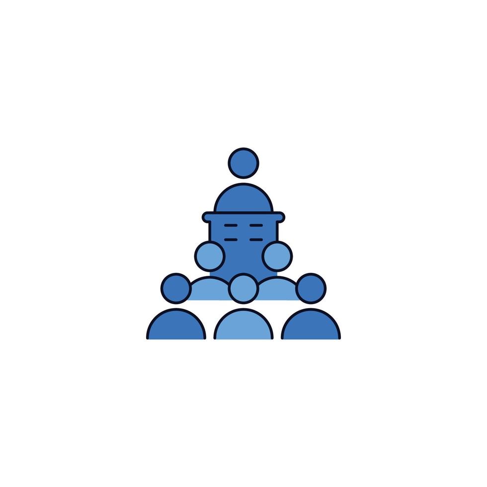 Business Team meeting communication icon vector