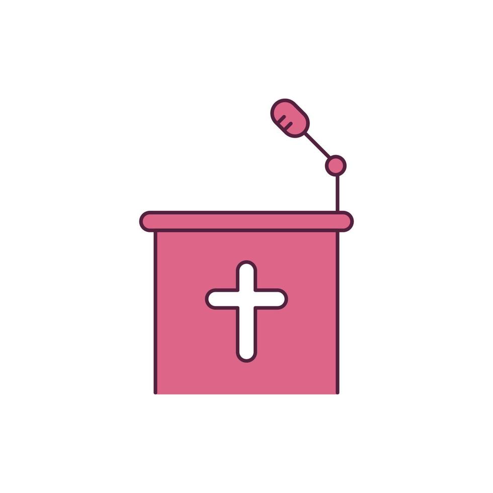 christian worship speech icon vector