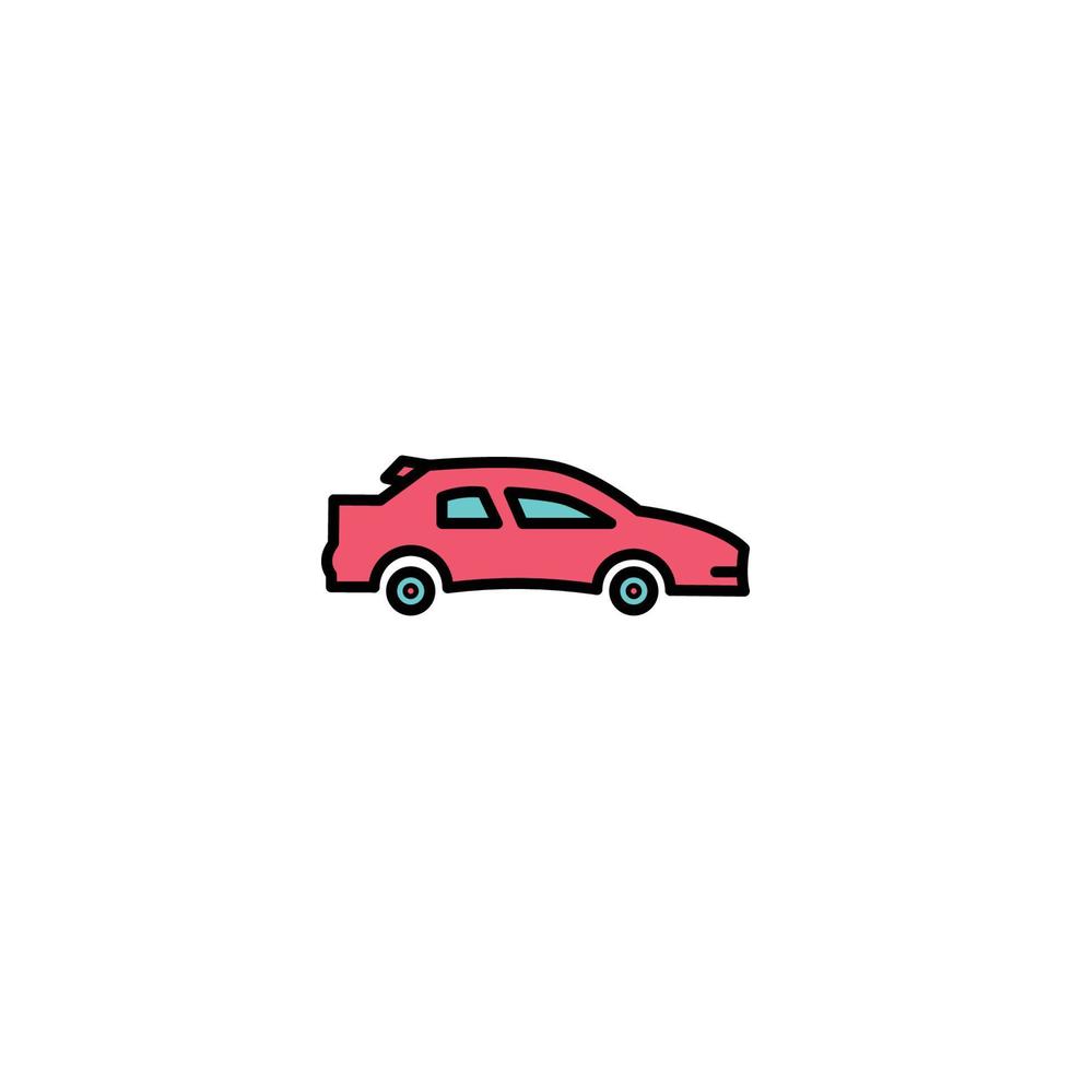 vector de icono de transporte de coche de viaje moderno