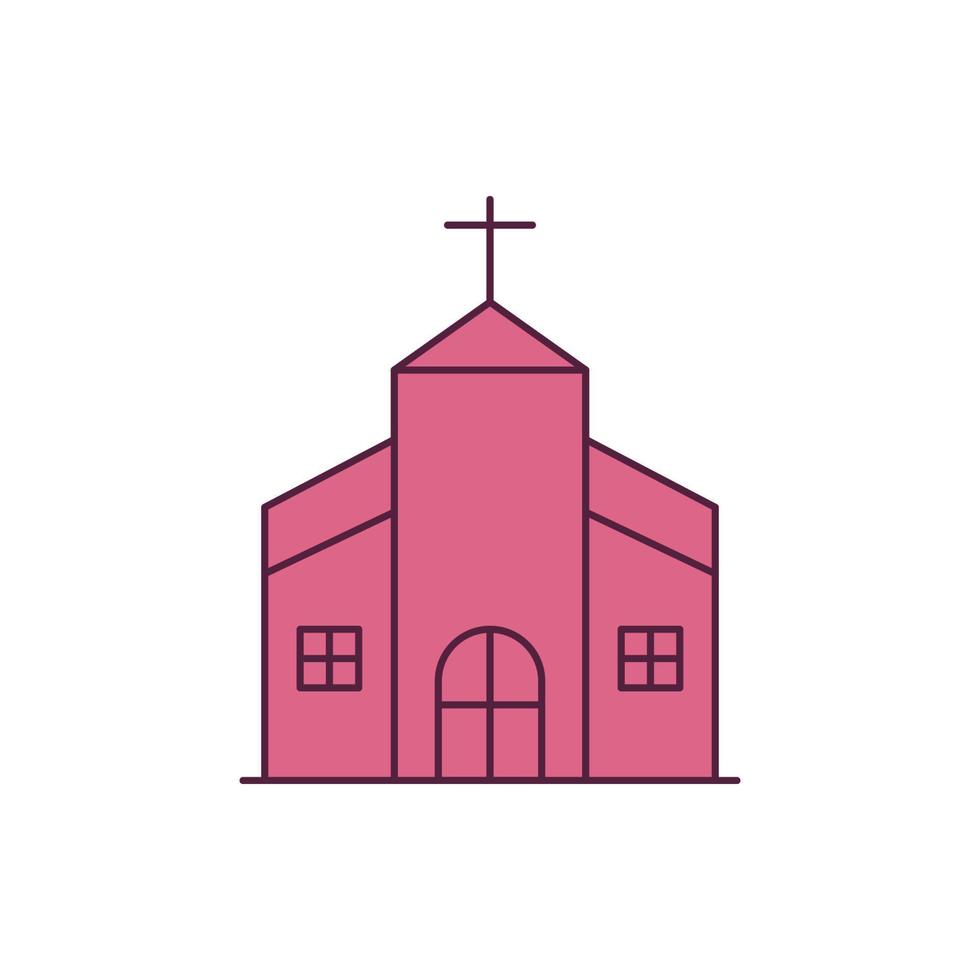 adorar el icono de la iglesia cristiana vector
