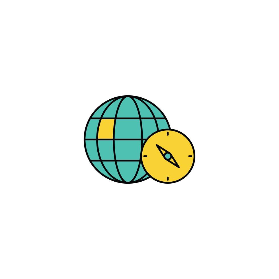 World travel time icon vector