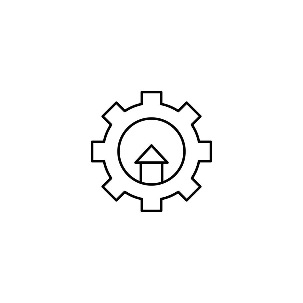 system upload gear icon vector