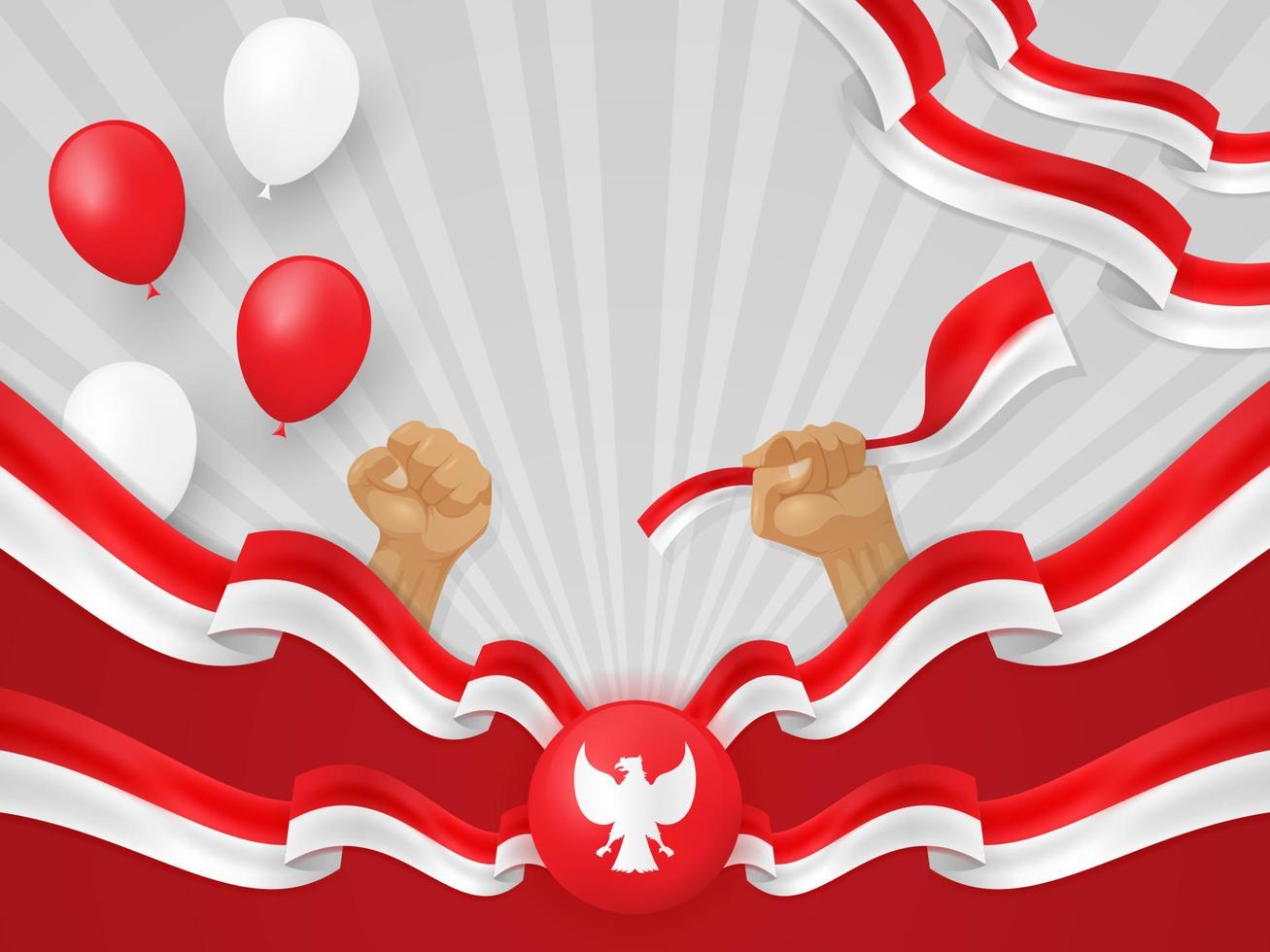 Indonesia Independence Day Background vector