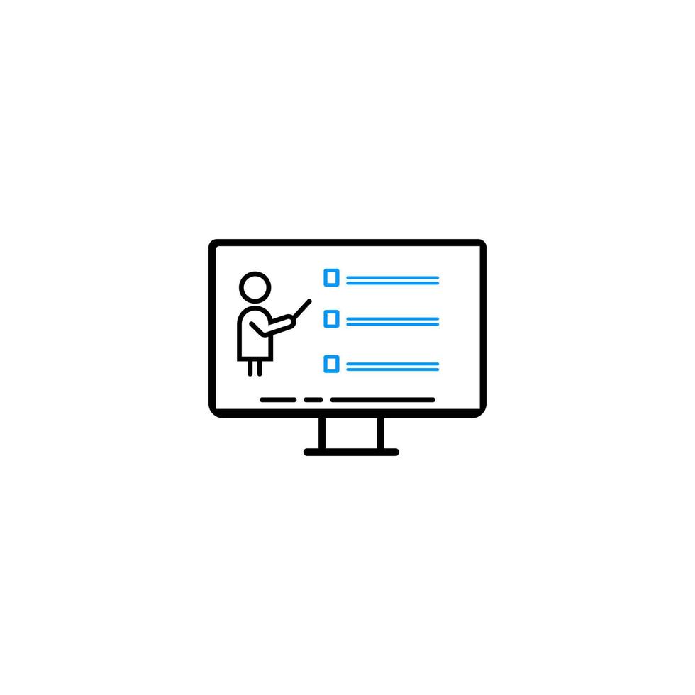 icono de educación y formación empresarial en línea vector