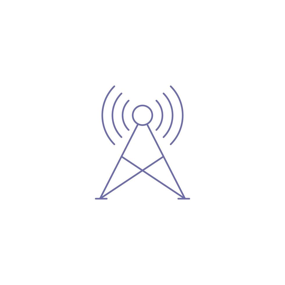 Communication network signal icon vector