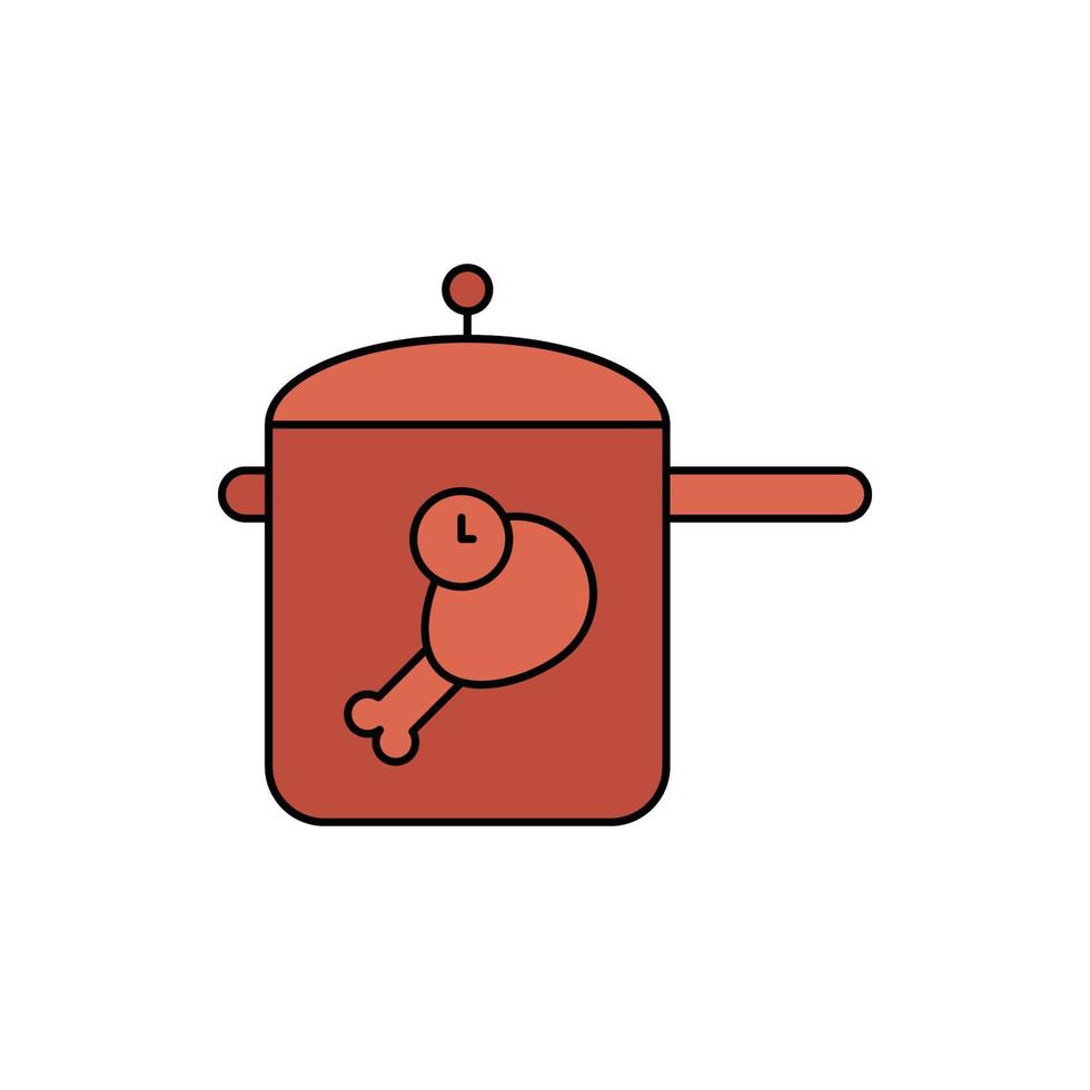 Modern pressure cooker icon vector