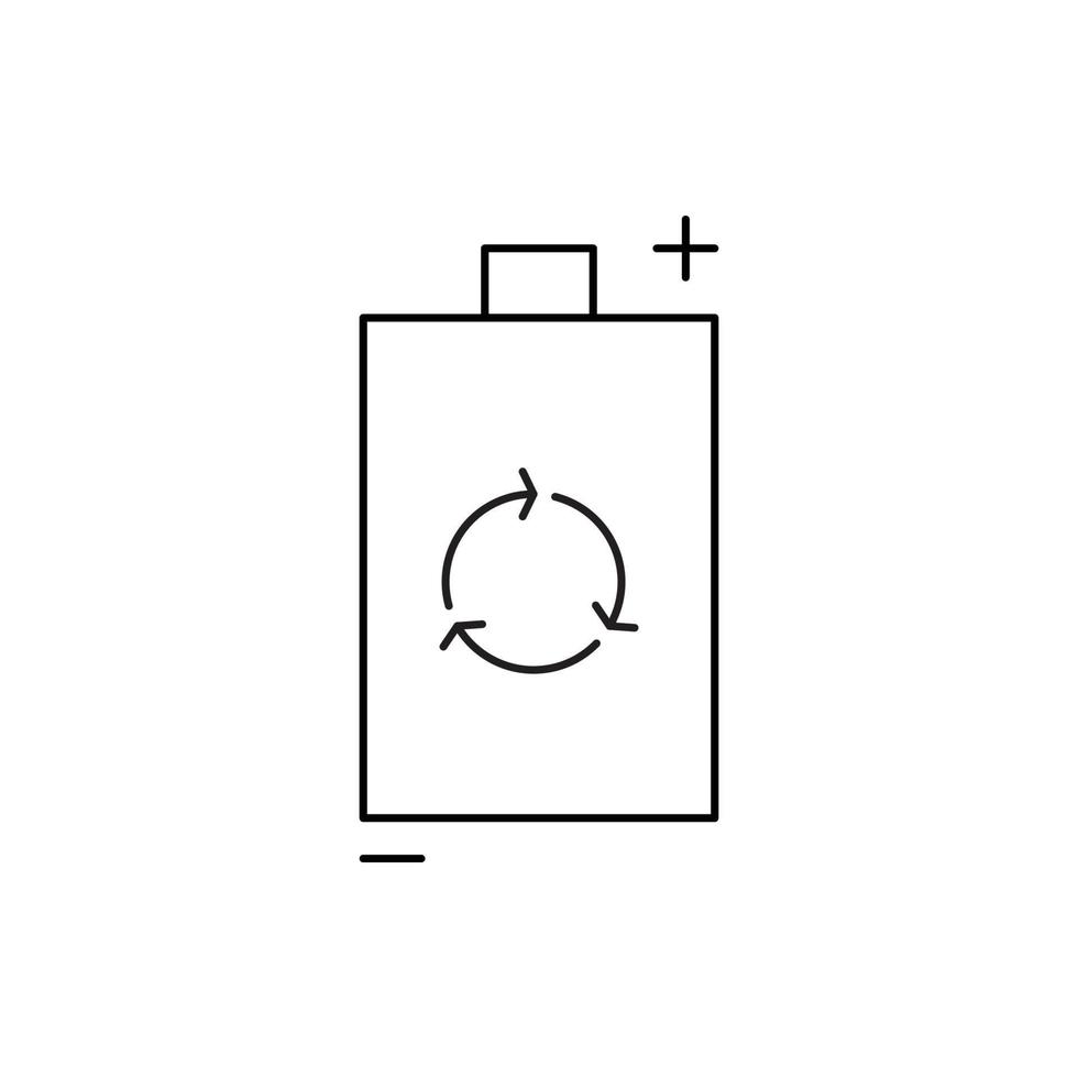 garbage battery recycling icon vector