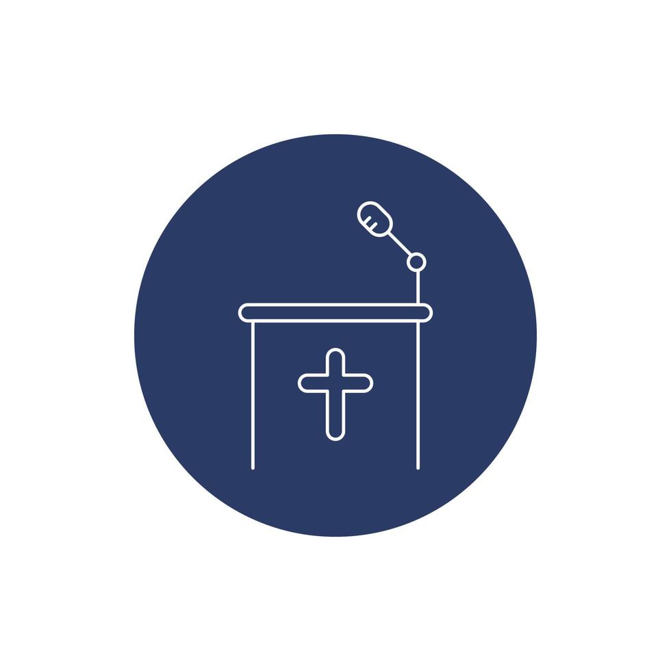 christian worship speech icon vector