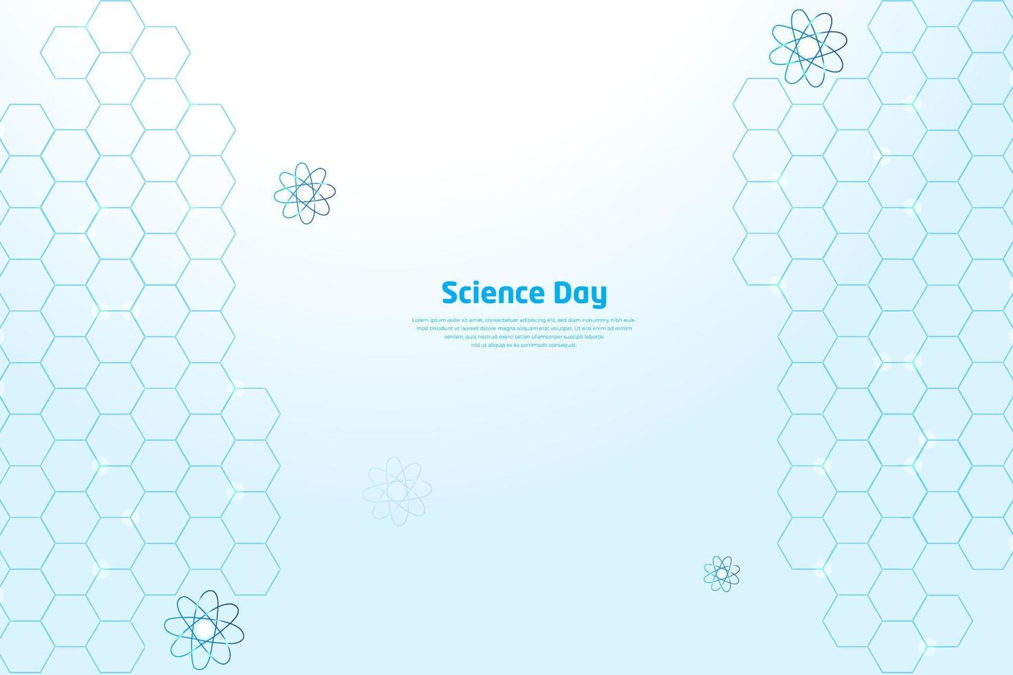 Celebration National Science Day background with modern, geometric, technology, science and innovation element. vector