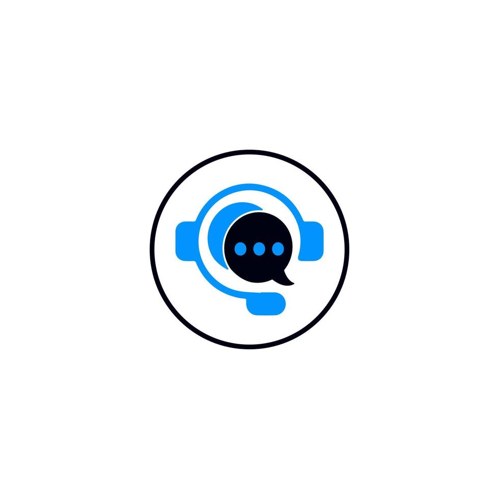 Modern chat icon in circle vector