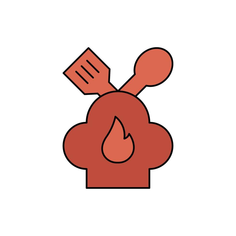 vector de icono de chef de cocina creativa