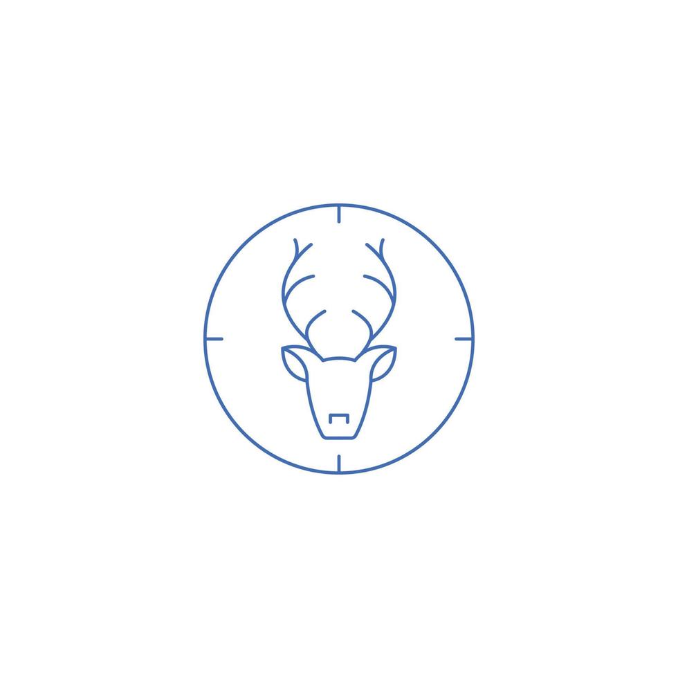 Deer Head Horns Hunting icon vector
