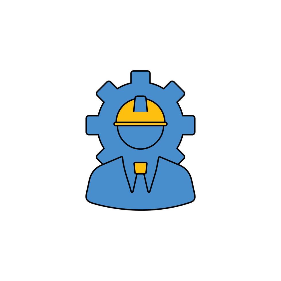 Industrial technician engineer icon vector