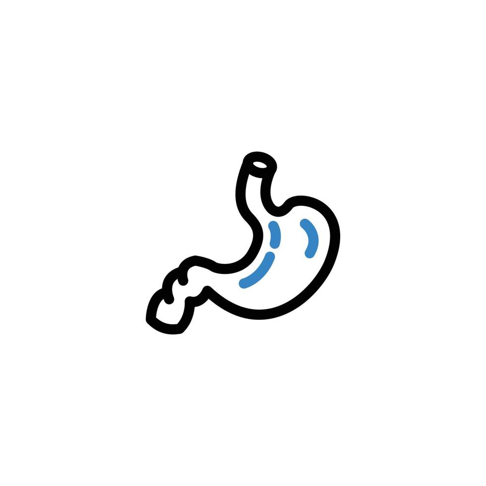 Human stomach organ icon vector