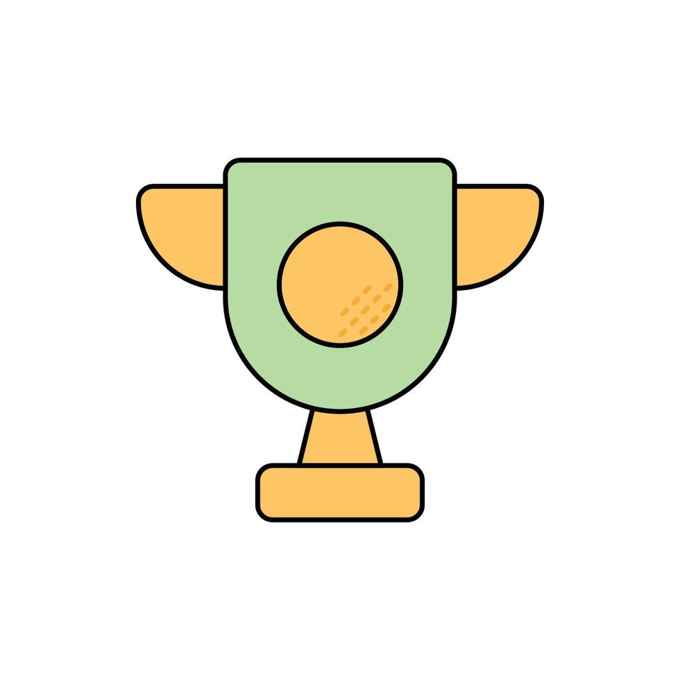 Golf sports award cup icon vector