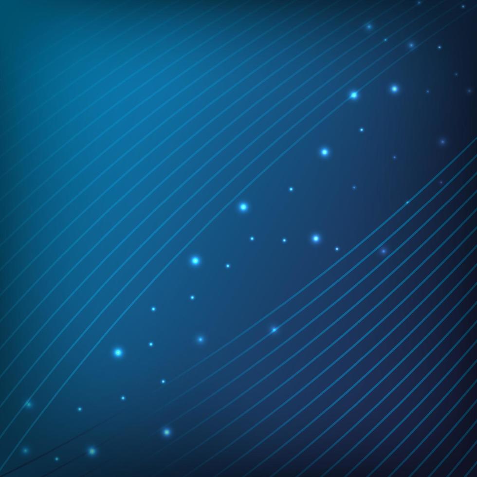 Blue gradient abstract background with lines and sparkling effect vector