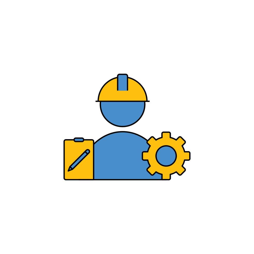 Industrial technician engineer icon vector