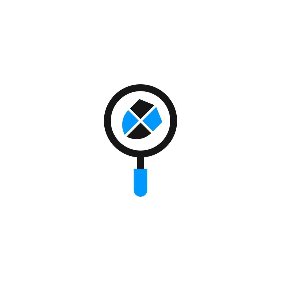 Find, glass, secure search icon vector