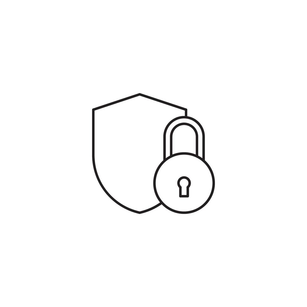 Security settings lock icon vector