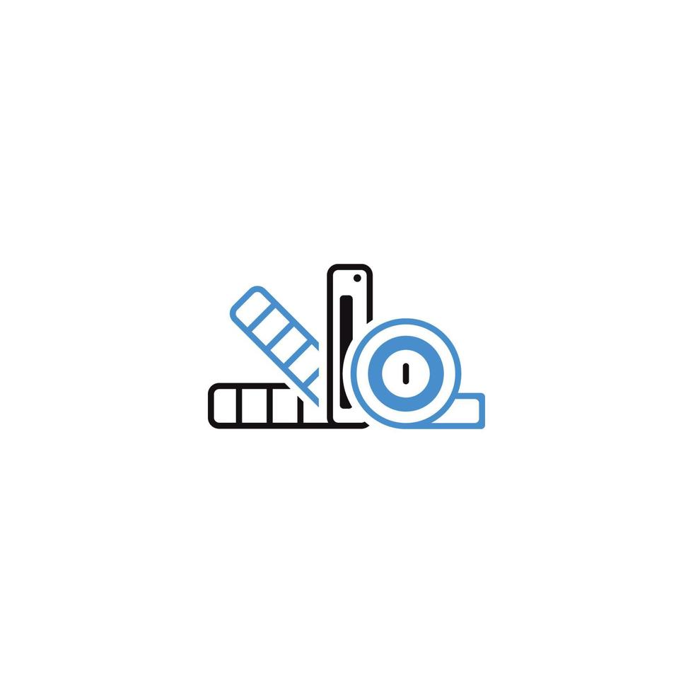 ruler and measuring ribbon icon vector