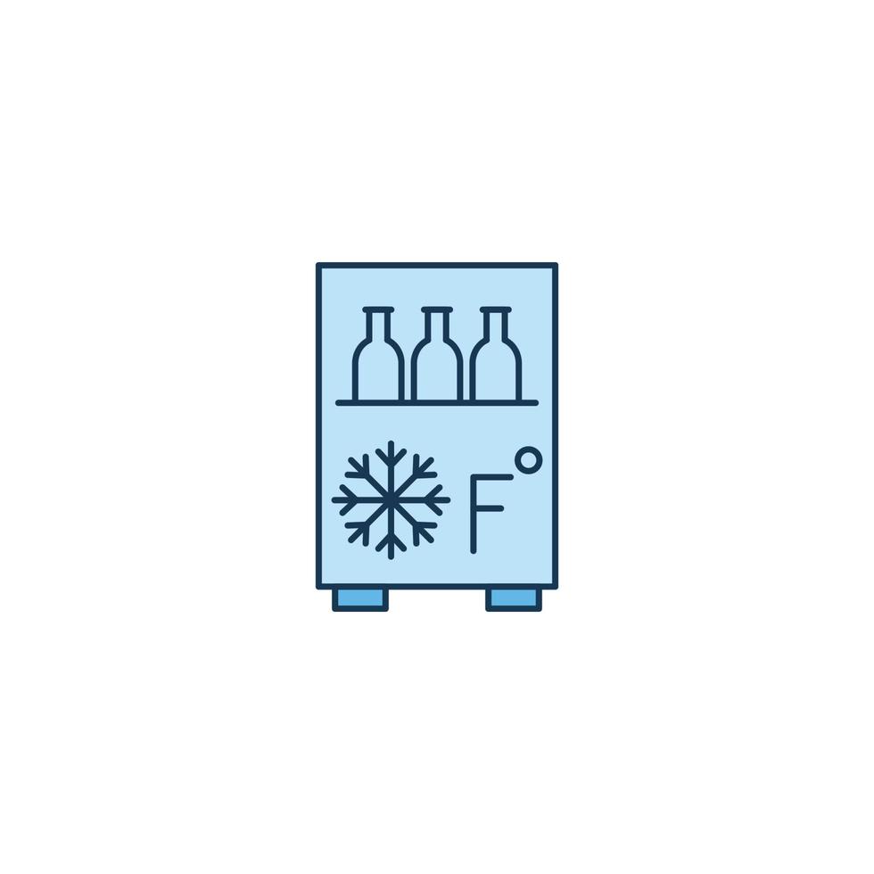 creative refrigerator freezer icon vector