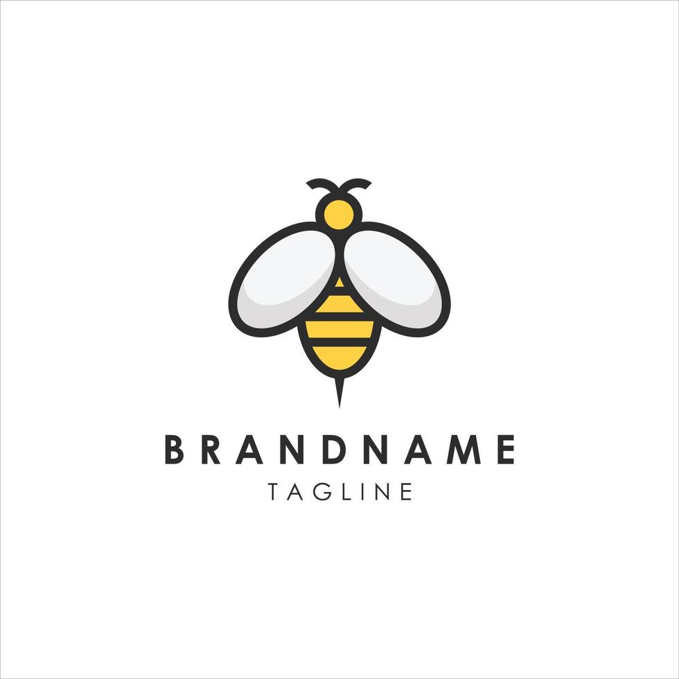 Bee concepts logo vector abstract simple template.