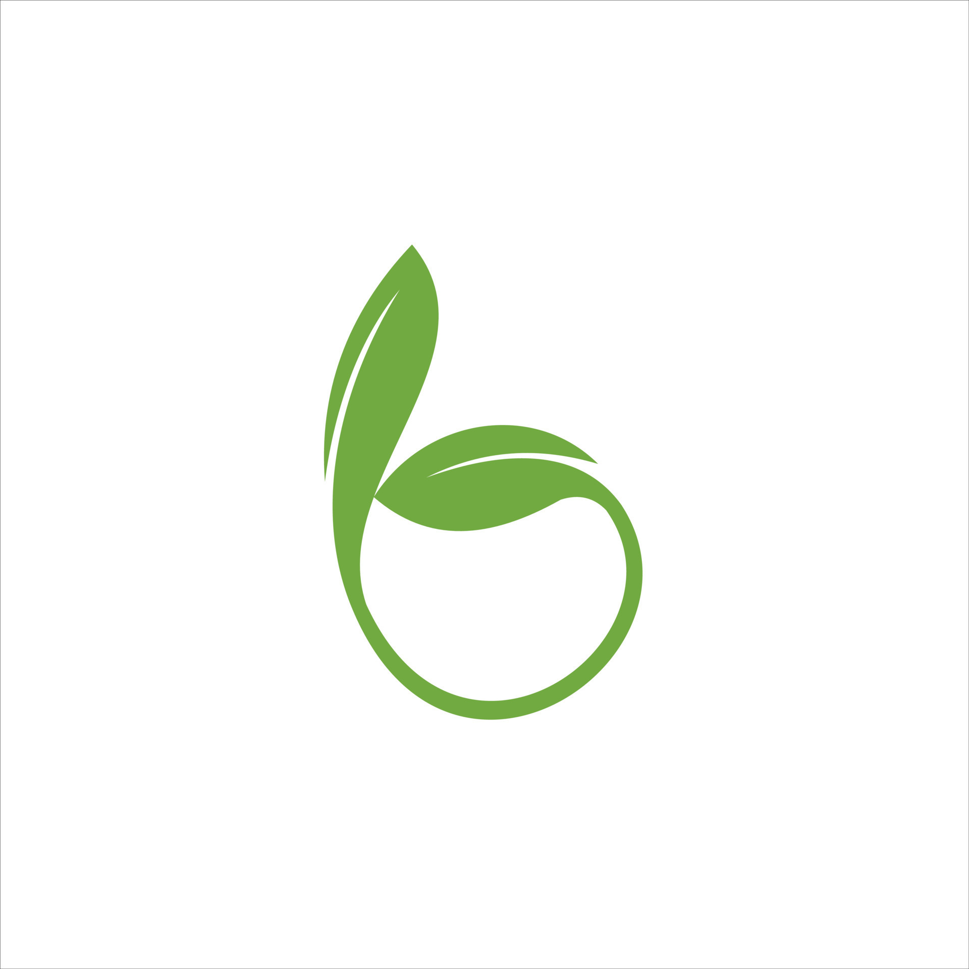 Letter B logo with green leaves. 7931742 Vector Art at Vecteezy