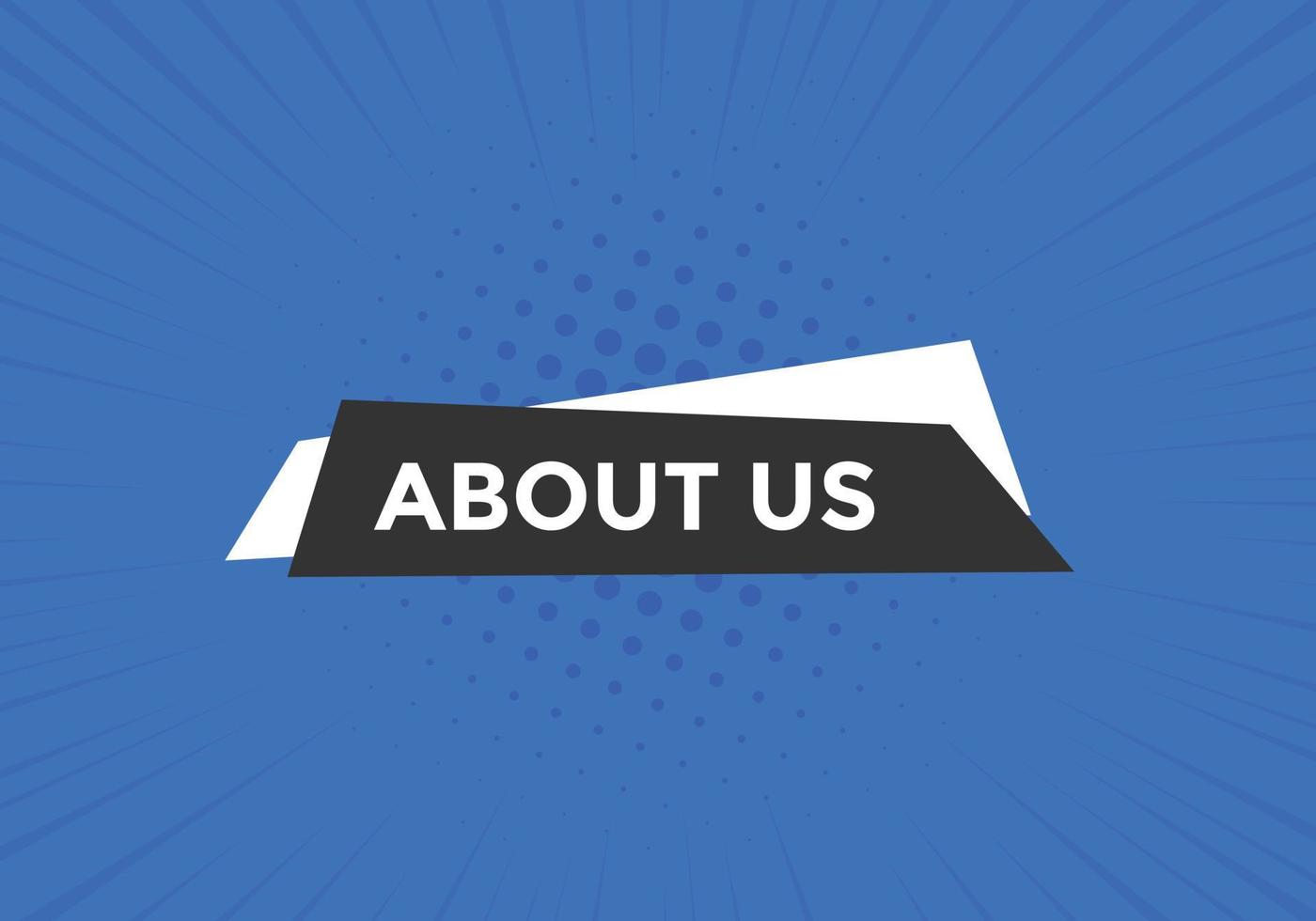 About us text web button template. About us sign icon label colorful vector
