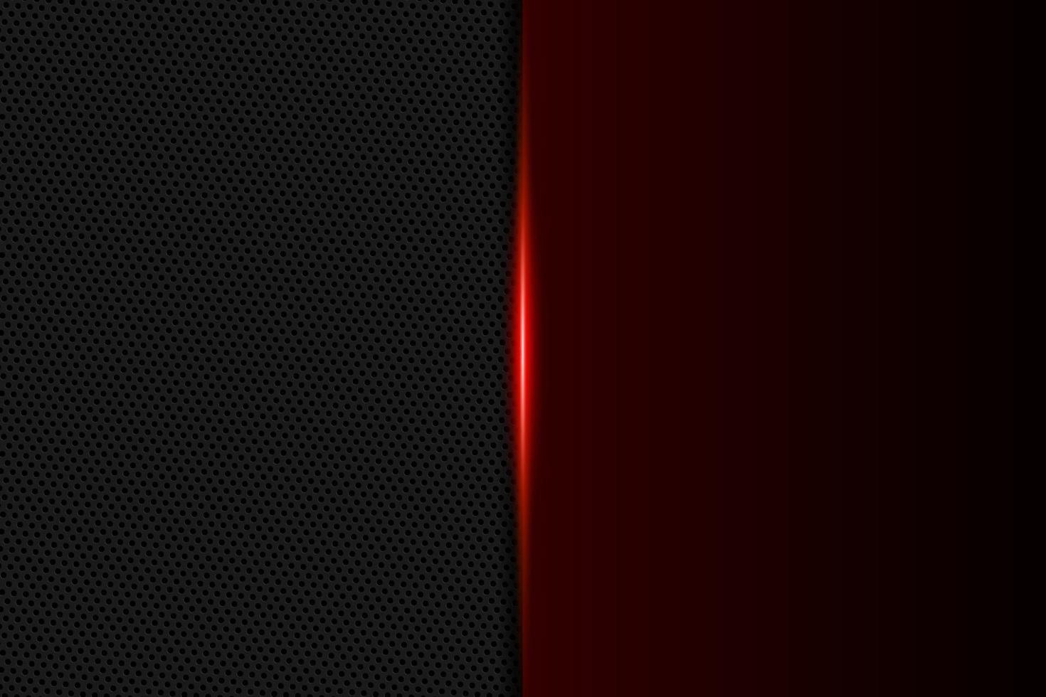 Abstract gamer background modern tech template design concept. Metallic red and black shiny color frame on carbon fiber material. Vector graphic game layout eps illustration