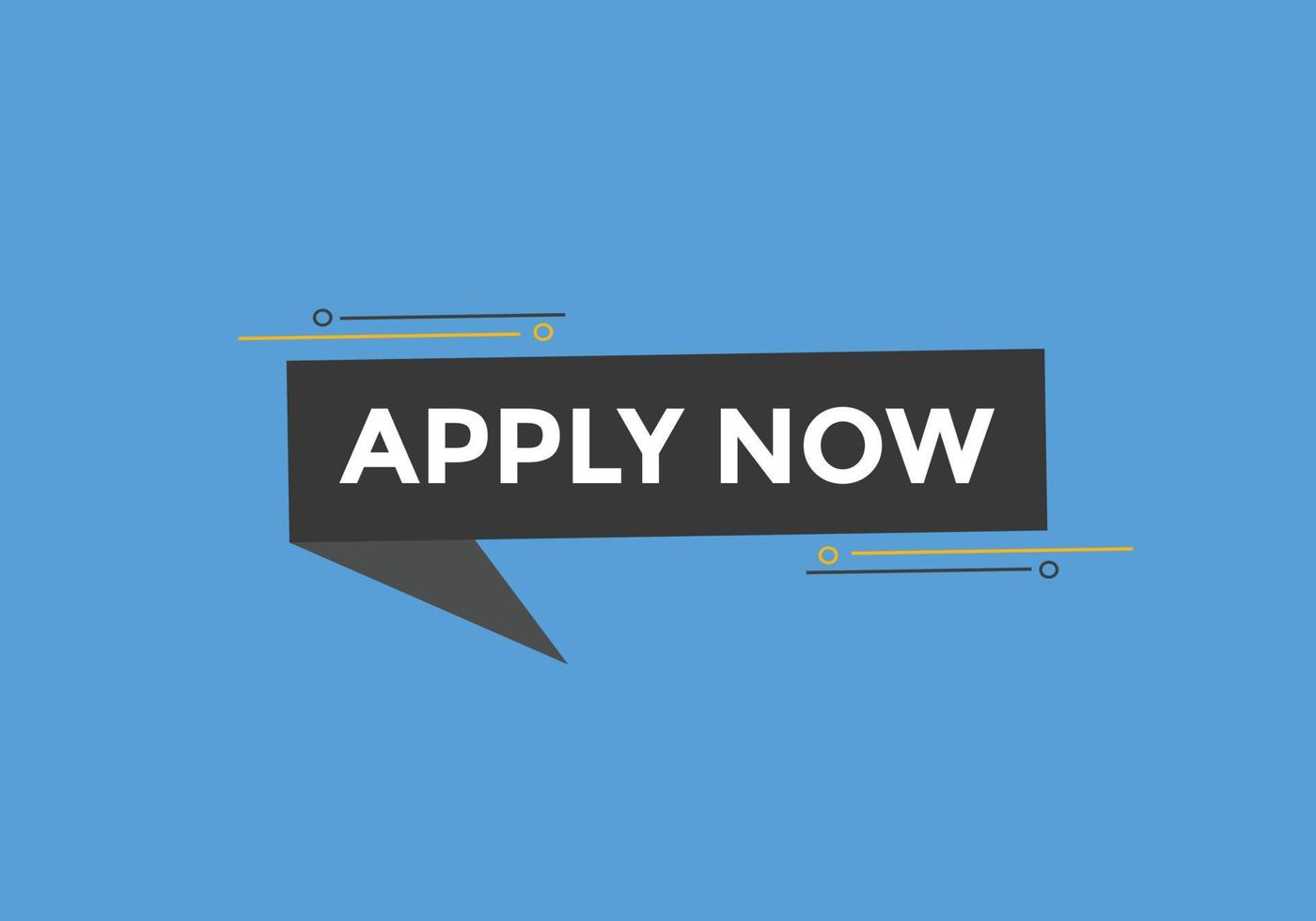 Apply now button. Apply now template for website. Apply now icon flat style vector