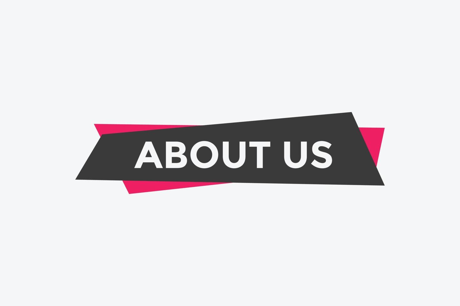 About us button. About us text template for website. About us icon flat style vector