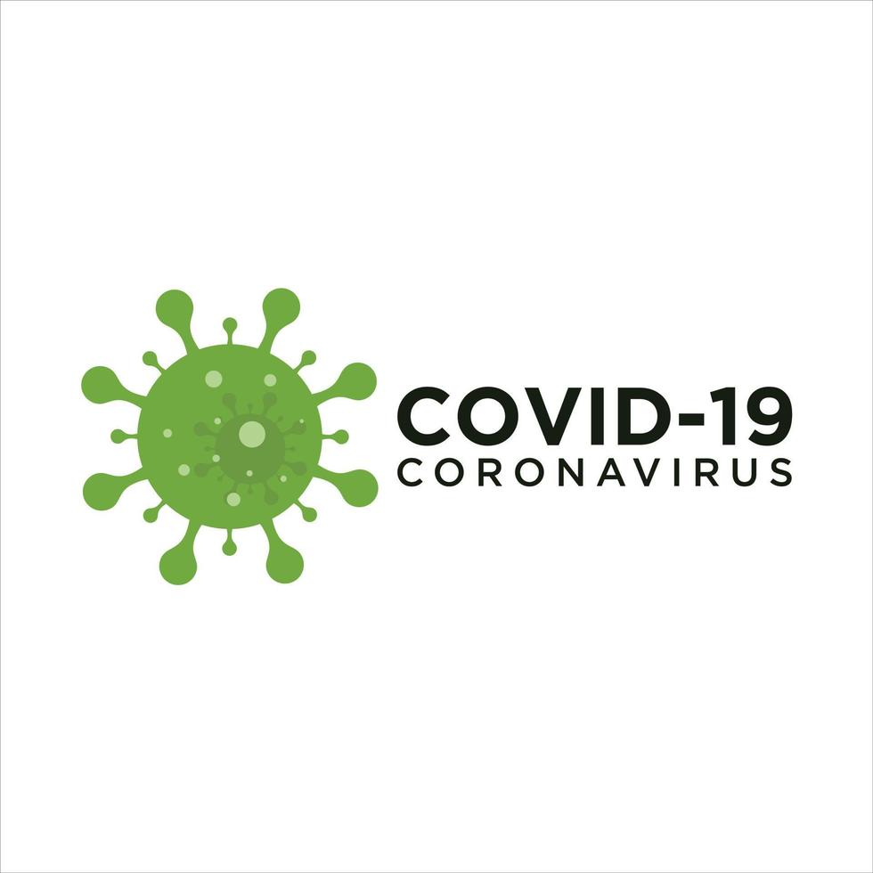 Coronavirus disease named COVID-19.Icon logo virus vector illustration.