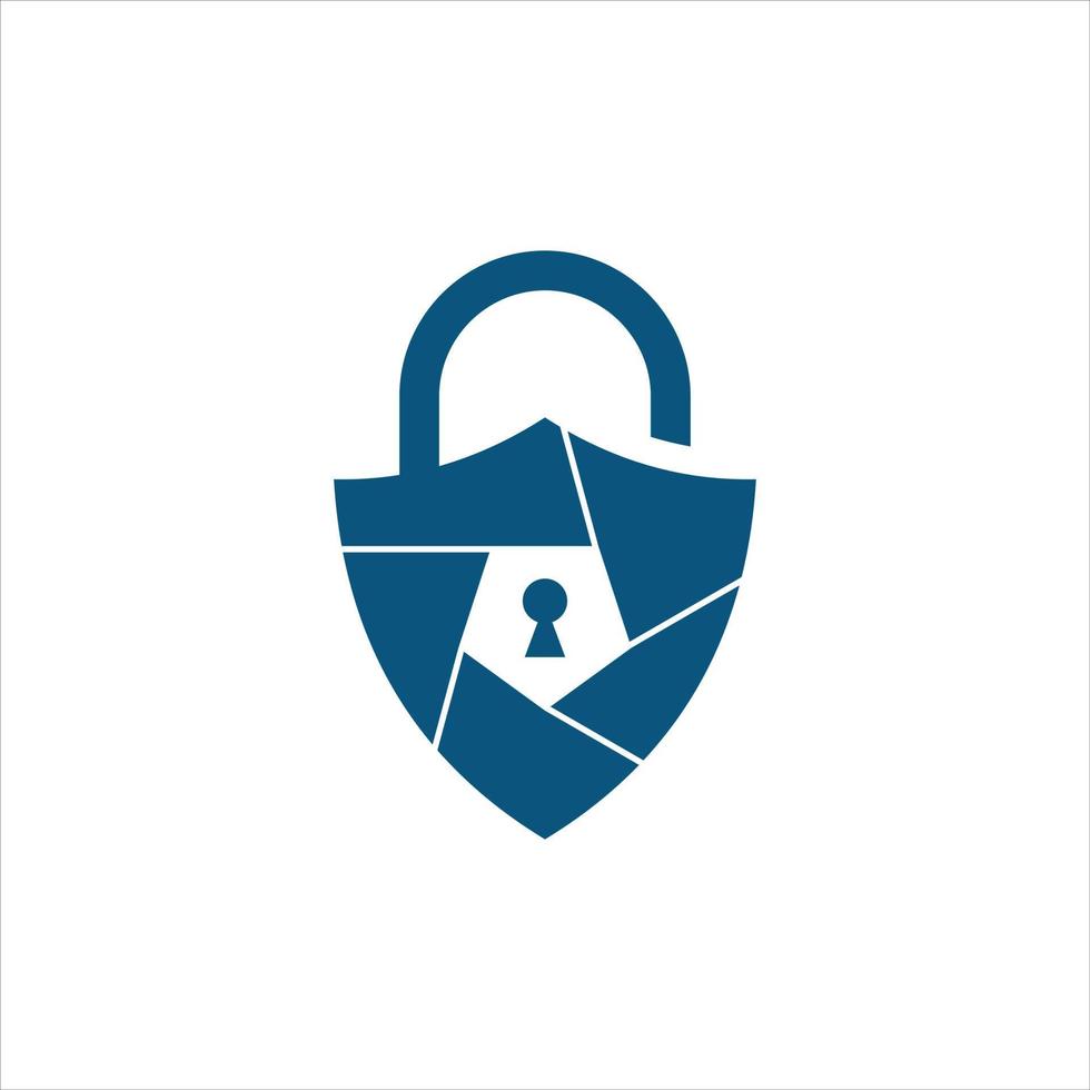 Security Lock Protection ikon Logo Template Design. vector