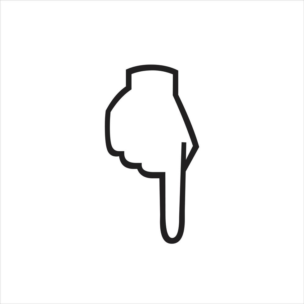 vector de diseño de iconos de línea de dedos.