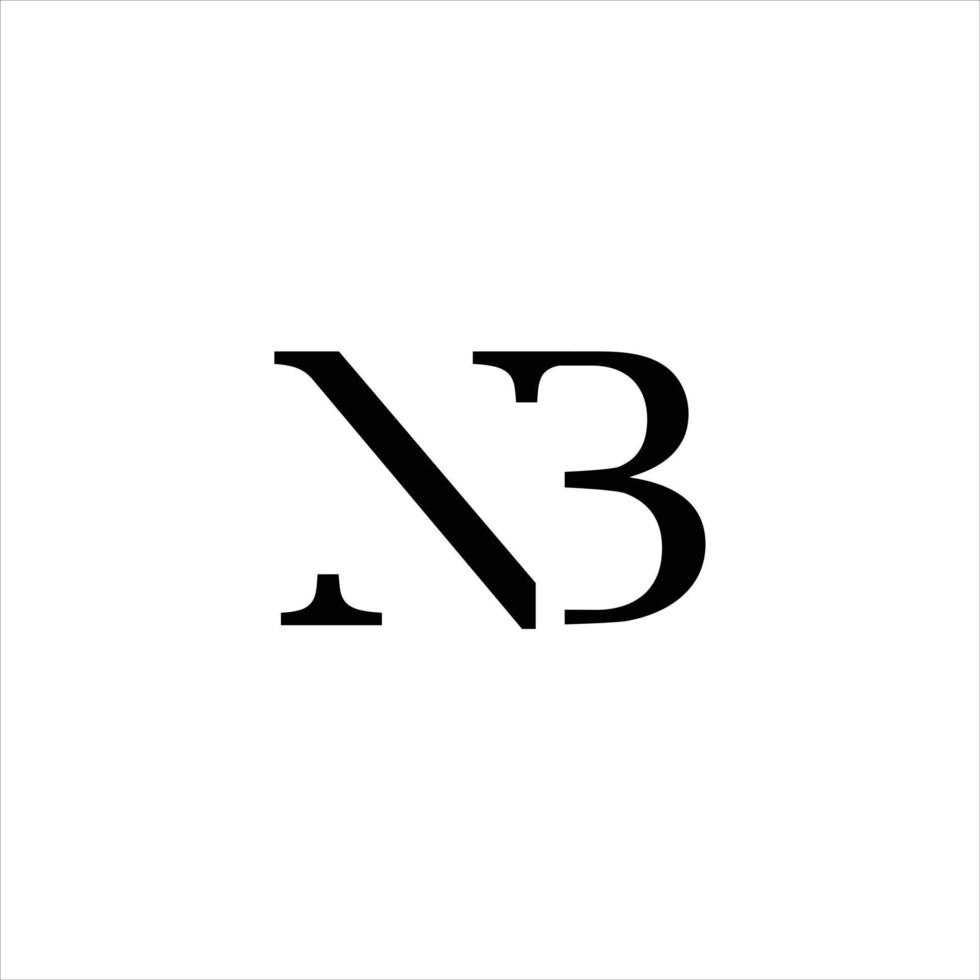 vector de plantilla de diseño de logotipo de letra n y b.