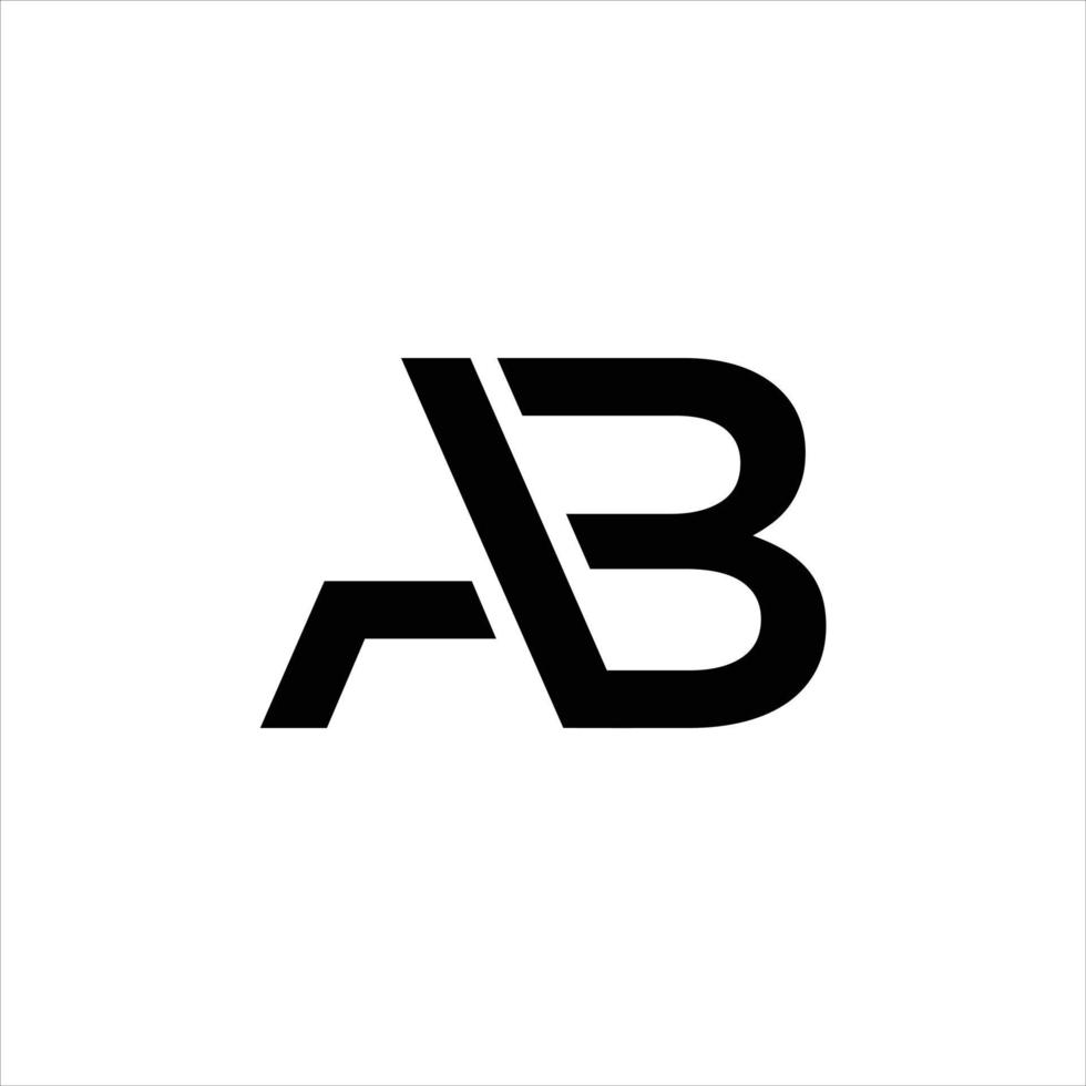 a, b carta logo vector monograma