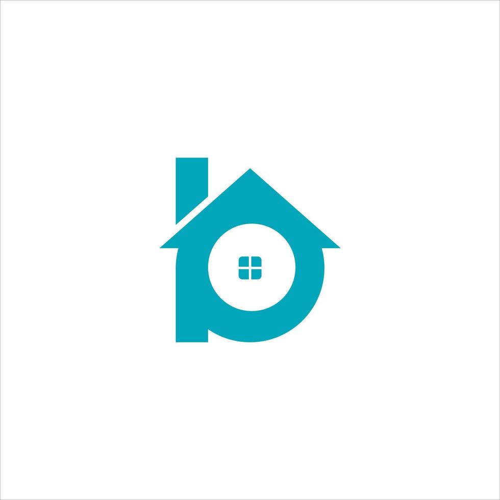 vector B letter house logo design.