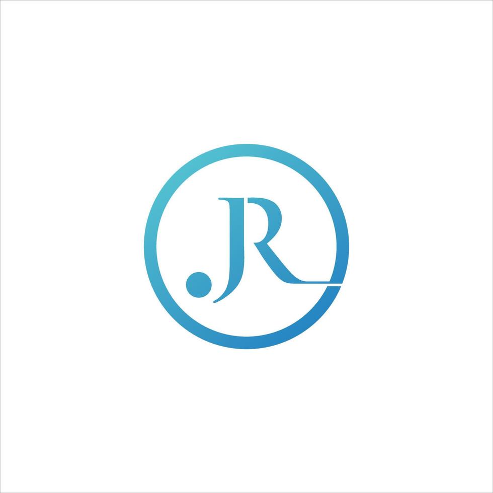 JR logo initial letter design circle template vector. vector