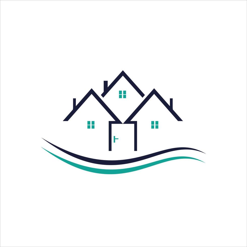 Modern House, Real Estate Logo icon. vector