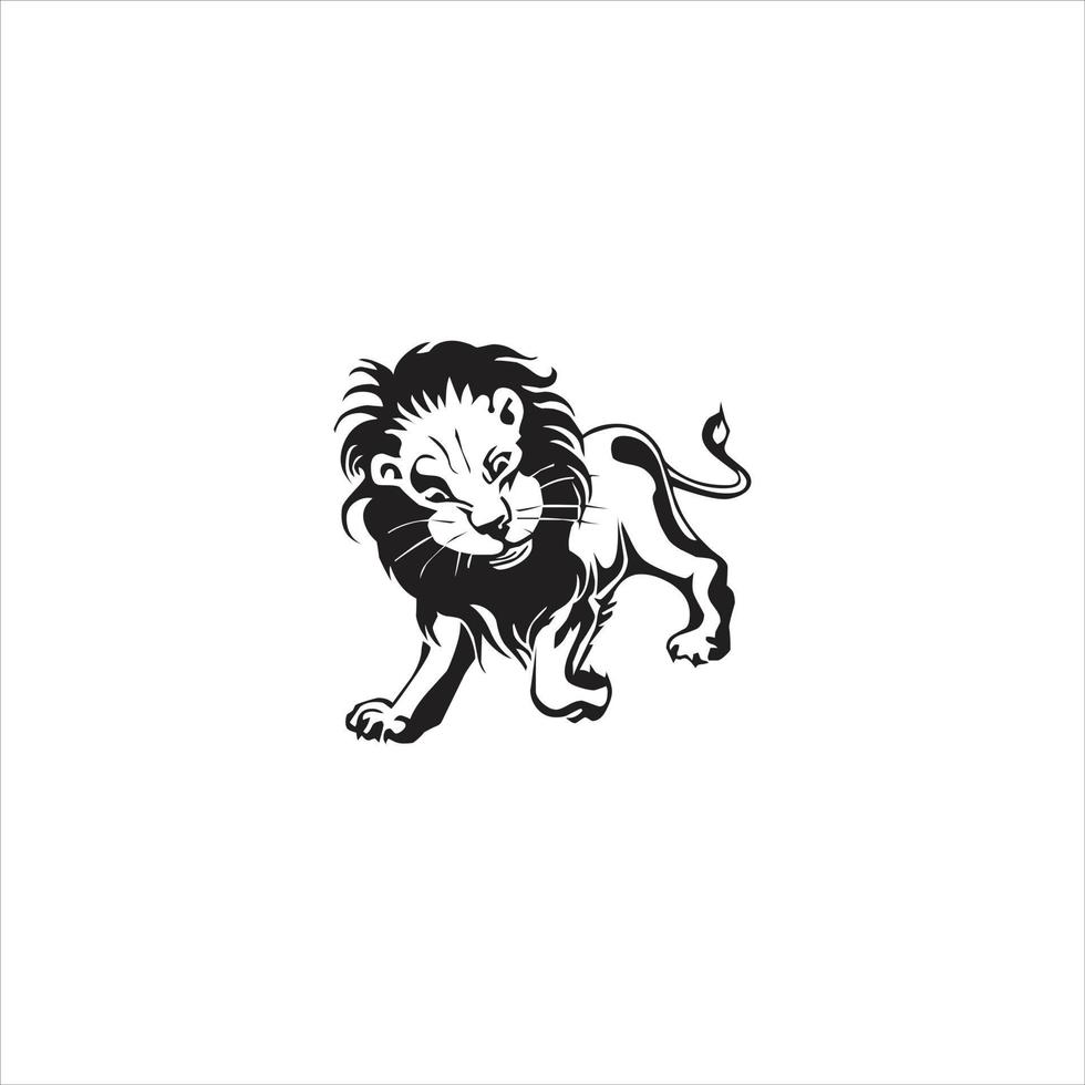 Lion logo design vector template.